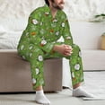 thumbnail image 7 of Naloa Halloween Monster Gnome Men’s Pajamas Set - Long Sleeve Button Down Sleep Shirt and Pajama Bottoms Sleepwear Set-Small, 7 of 7