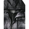 thumbnail image 3 of Ma Croix Mens Long Sleeve Padded Flannel Jacket with Hood, 3 of 6
