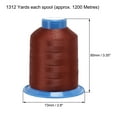 thumbnail image 4 of Uxcell 1312 Yards 210D/0.32mm/0.01'' Extra Strong Bonded Polyester Thread (Dark Brown), 4 of 6