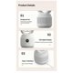 thumbnail image 5 of Summer Water Cooled Spray Mist Electric Fan USB Rechargeable Portable Wireless Air Humidifier Bladeless Ventilator, 5 of 5