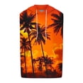 thumbnail image 4 of Cameland Men's Hooded Tank Top 3D Non Positioning Sunset Tree Print Sleeveless Head Drawstring Pocket Tank Top Casual T-Shirt Top, 4 of 5