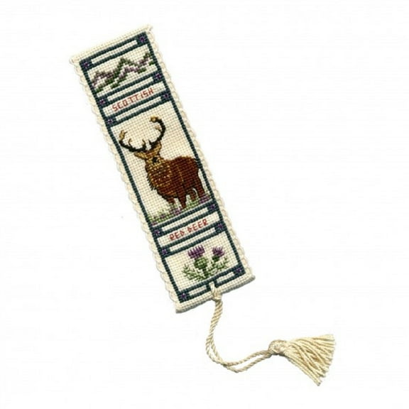 Textile Heritage Stag Counted Cross Stitch Bookmark Kit