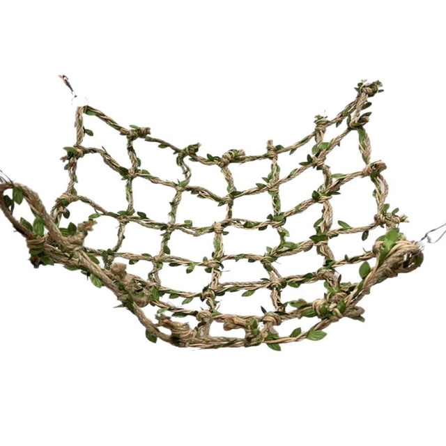 ZZHZGZ Canada Clearance Sale Jungle Rope Climbing Net For Parrots Small Animals Natural Fiber Activity Play Gym with Ladder Chew For Birds
