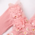 thumbnail image 6 of FYMNSI Baby Girls Long Sleeve Lace Princess Tutu Dresses Infant 3D Daisy Tulle Romper Dress Toddler Pink Clothes 0-6 Months, 6 of 10