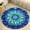 Flannel-5, variant on A Kaleidoscope of Vibrant Blue And Green Flowers with Intricate Patterns And Swirls_01 Round Area Rugs for Bedroom Living Room, 4FT Soft Comfy Indoor Circle Carpets, Floor Mat