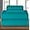 Turquoise, variant on Elegant Comfort 4-Piece Bed Sheet Set, Three-Line Design 1500 Thread Count Quality Microfiber - Wrinkle and Fade Resistant - Deep Pocket, California King, Black