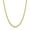 Gold, variant on Crucible Jewelry Men's Rounded Curb Chain Stainless Steel Necklace (5mm) - 24"