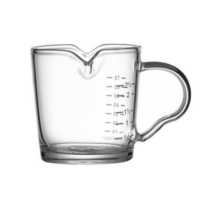 

danNing Milk Cup Non-slip Anti-crack with Scale with Wood Handle Spout Measuring Cup for Home