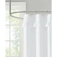Simply Shabby Chic White Ruffle Polyester Shower Curtain, 72 x 72