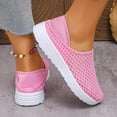 thumbnail image 4 of Miluxas Mules for Women Slip on Mesh Sneakers Shoes Ladies Breathable Mules Comfortable Outdoor Walking Shoes Pink 6(37), 4 of 9