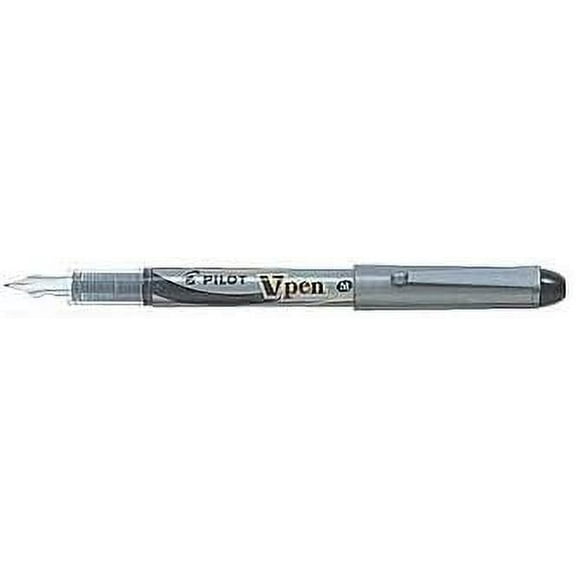 Pilot V Pen (Varsity) Disposable Fountain Pens, Black Ink, Small Point Value Set of 5(with Our Shop Original Product Description)