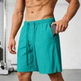 thumbnail image 2 of KPOPLK Men's 7" Running Shorts Quick Dry Athletic Workout Gym Shorts Drawstring Sporty Shorts with Pockets Size M,Mint Green, 2 of 5
