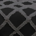 thumbnail image 4 of D.N.G. BEDDINGS 3 Piece Luxury Two Tone Diamond Ruffle Pattern Comforter Set Premium Super Soft All Season 800 Thread Count, 100% Egyptian Cotton, Full/Queen Size Dark Grey/Black Solid Color, 4 of 4