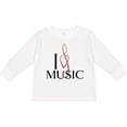 thumbnail image 3 of Inktastic I Love Music Boys or Girls Long Sleeve Toddler T-Shirt, 3 of 5