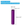 thumbnail image 2 of M3 Aluminum Spacers, 12 Pcs Metal Spacer Aluminum 3mm ID x 5mm OD x 22mm L Threaded Spacer Screw Standoff, Purple, 2 of 6