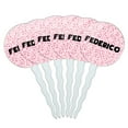 thumbnail image 1 of Federico Cupcake Picks Toppers - Set of 6 - Pink Speckles, 1 of 1