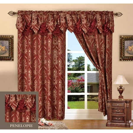 Elegant Comfort Beautiful Design Jacquard Look Curtain Panels 55
