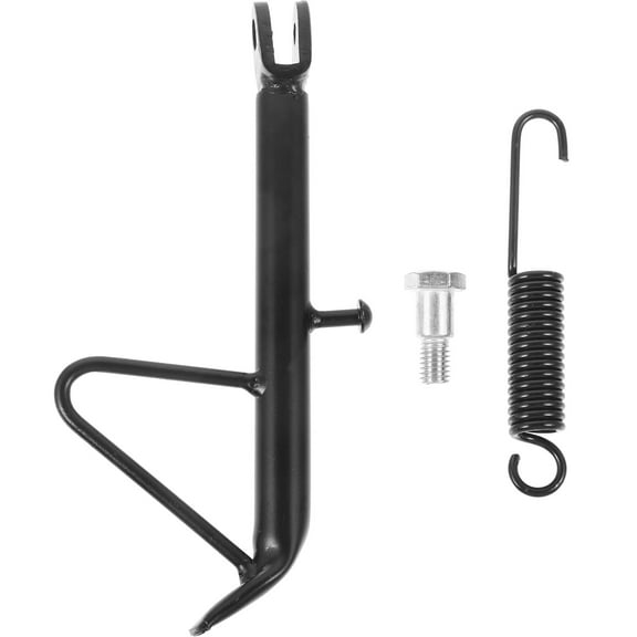 Black Motorcycle Kickstand for Bike Made of Iron Strong and Stable with High Load Bearing Capacity