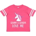 thumbnail image 3 of Inktastic Grammy and Grandpa Love Me Girl Unicorn Girls Toddler T-Shirt, 3 of 5