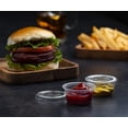 thumbnail image 3 of FGTHBF-Clear Disposable Plastic Portion Cups With Lids (100 Sets - 2 Oz) - Disposable Condiment Cups, Thanksgiving Sauce/Dip/Dressing Cups, Souffle Cups & Jello Shot Cups With Lids, 3 of 4