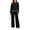 A Black, variant on UVN Outfits Sets for Women Casual 2 Piece Lounge Sets Fall Long Sleeve Tops and Wide Leg Pants Tracksuits Pajamas Sets with Pockets