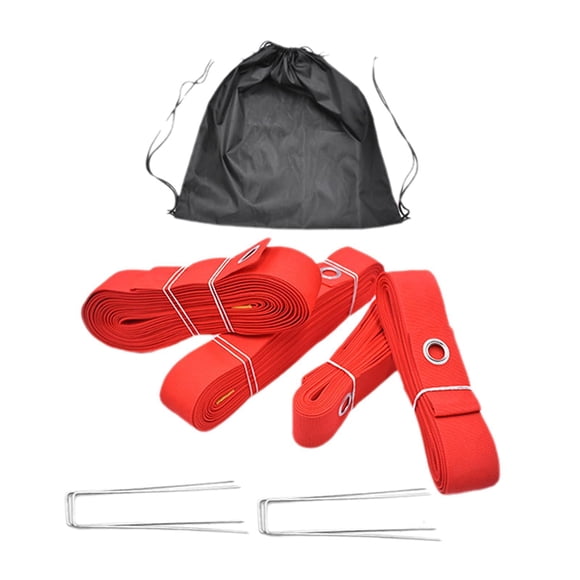 S SERENABLE Beach Volleyball Lines Borderline Field Workout Exercise Portable Lines Marking Court Marker Kit for Outdoor Sports Grassland Red