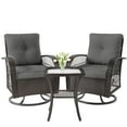 thumbnail image 5 of POTEBAN Outdoor Swivel Rocker Chairs, 3 Piece Patio Rocking Chairs with Padded Cushions Patio Bistro Furniture Set with Side Table for Porch Balcony Backyard, 5 of 11