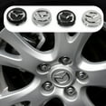 thumbnail image 2 of 4PCS 56mm Car Wheel Center Caps Tyre Rim Hub cap Cover Stickers Badge For 2 3 5 6 7 323 626 RX7 RX8 MX3 MX5 Axela Atenza black short foot For mazda, 2 of 6