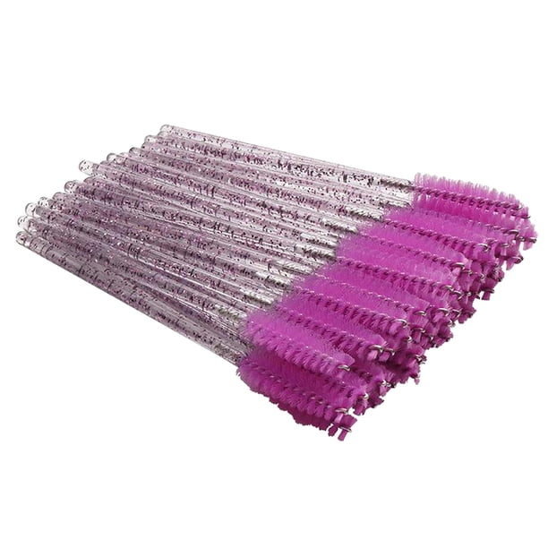 50 piezas de pinceles de pestañas desechables aplicador de maquillaje Púrpura Yuyangstore cepillo de pestañas