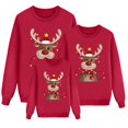 thumbnail image 3 of Adeawade Matching Christmas Pajamas For Family Kids Parent Child Christmas T Shirts Thick Crewneck Xmas Deer Head Bow Print Long Sleeve Tops Blouse For Kids Sweater Basic Homewear Red 6-7 Years, 3 of 3