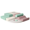 thumbnail image 1 of KIDKII 6 Piece Set Mirror Soft Play Foam Climbing Sensory Blocks Toddler Toy, Pastel, 1 of 8