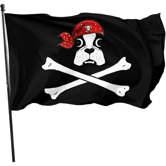 Pirate Dog Skull Flag 3x5 Ft Home Outdoor Indoor Garden Home Decoration Banner