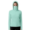 thumbnail image 5 of HBYJLZYG Women's Long Sleeve Hooded Top with Face Cover and Thumbholes, UPF 50+ Sun Protection Lightweight Outdoor Athletic Shirt for Running and Hiking, 5 of 6