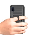 thumbnail image 2 of Compatible for Samsung Galaxy A10e Case with Tempered Glass Screen Protector Belt Clip Holster Defender Rugged Shock Proof Armor Heavy Protection Phone Cover w/Magnetic Mount Plate [Black], 2 of 6