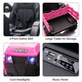 thumbnail image 5 of Eastvita 12V Ride on Car Ride on Toys Tractor w/Trailer Dual Motors Remote 6 Wheels Safety Belt LED Music Pink, 5 of 7