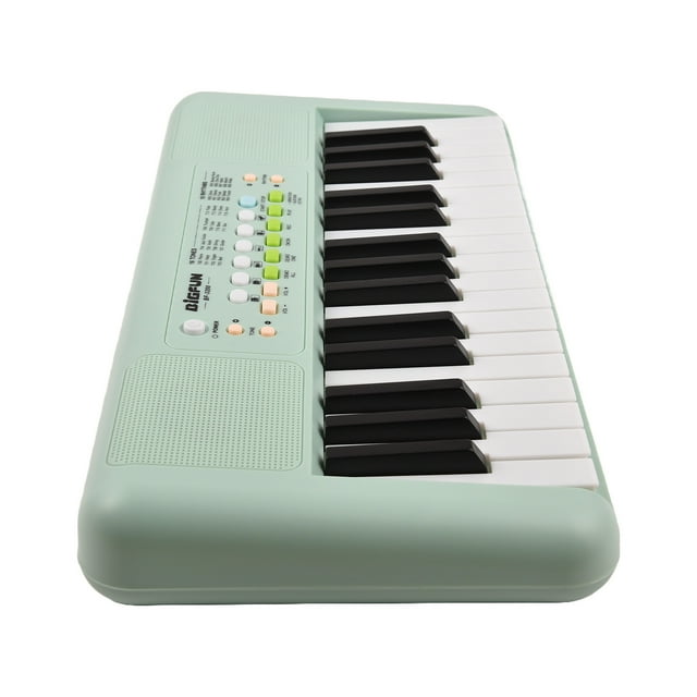 Keyboards 32 Key Electronic Keyboard Piano 16 Tones 10 Rhythms 10 Demos Dual Speaker Musical Instrument with Microphone Dual Power Mode Portable Music Piano Keyboard for Beginners