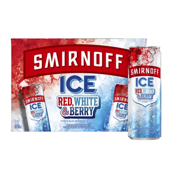 Smirnoff Ice Red White and Berry, 12 pack cans, 12 fl oz, 4.5% ABV