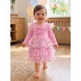 thumbnail image 3 of Cjfdfy Toddler Baby Girl Birthday Dress Outfit Bday Girl Embroidery Ruffle Long Sleeve Tiered Tutu Dot Dress Little Girls Cake Smash Dress Fall Winter Outfit 1-5 Years, 3 of 9