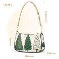 thumbnail image 3 of FORMRS Womens Shoulder Bag with Chain Strap Clutch Purse Cute Tote Handbag, Hand Drawn Christmas Stars, 3 of 7