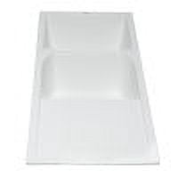 ALFI brand AB4620DI-W White 46" Double Bowl Granite Composite Kitchen Sink with Drainboard