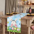 thumbnail image 2 of Table Runners 70 Inches Long Dress Scarves, Easter Farmhouse Coffee/Dining/Kitchen Table Decor, Holiday Table Runner, Spring Colorful Easter Eggs Bunny Butterfly Blue 13x70 Inch, 2 of 9