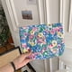 thumbnail image 3 of 3432 Cosméticos Algodón Floral Literaria Y Fresca Bolso Mano Japonés Almacenamiento Portátil para Artículos Diversos para Lápiz Labial 4 Tulipán Azul, 3 of 7