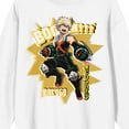 thumbnail image 2 of My Hero Academia Bakugo Boom Crew Neck Long Sleeve Adult White Sweatshirt-Small, 2 of 7