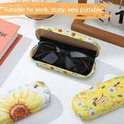 sixwipe 3 Pack Hard Shell Eyeglass Case for Women and Men, Scratch-Resistant Protective Glasses Storage Box for Sunglasses and Reading Glasses, Portable Travel Case with Microfiber Cleaning Cloth