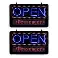 thumbnail image 1 of Alpine Industries 22 in. x 13 in. LED Programmable Message Board Open Sign 2 Pack, 1 of 7