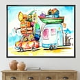 thumbnail image 2 of Designart 'Caravans With Family Travel' Farmhouse Framed Canvas Wall Art Print, 2 of 5