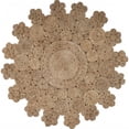 thumbnail image 1 of 48 x 48 in. Dazzling Concentric Natural Boutique Jute Rug, 1 of 1