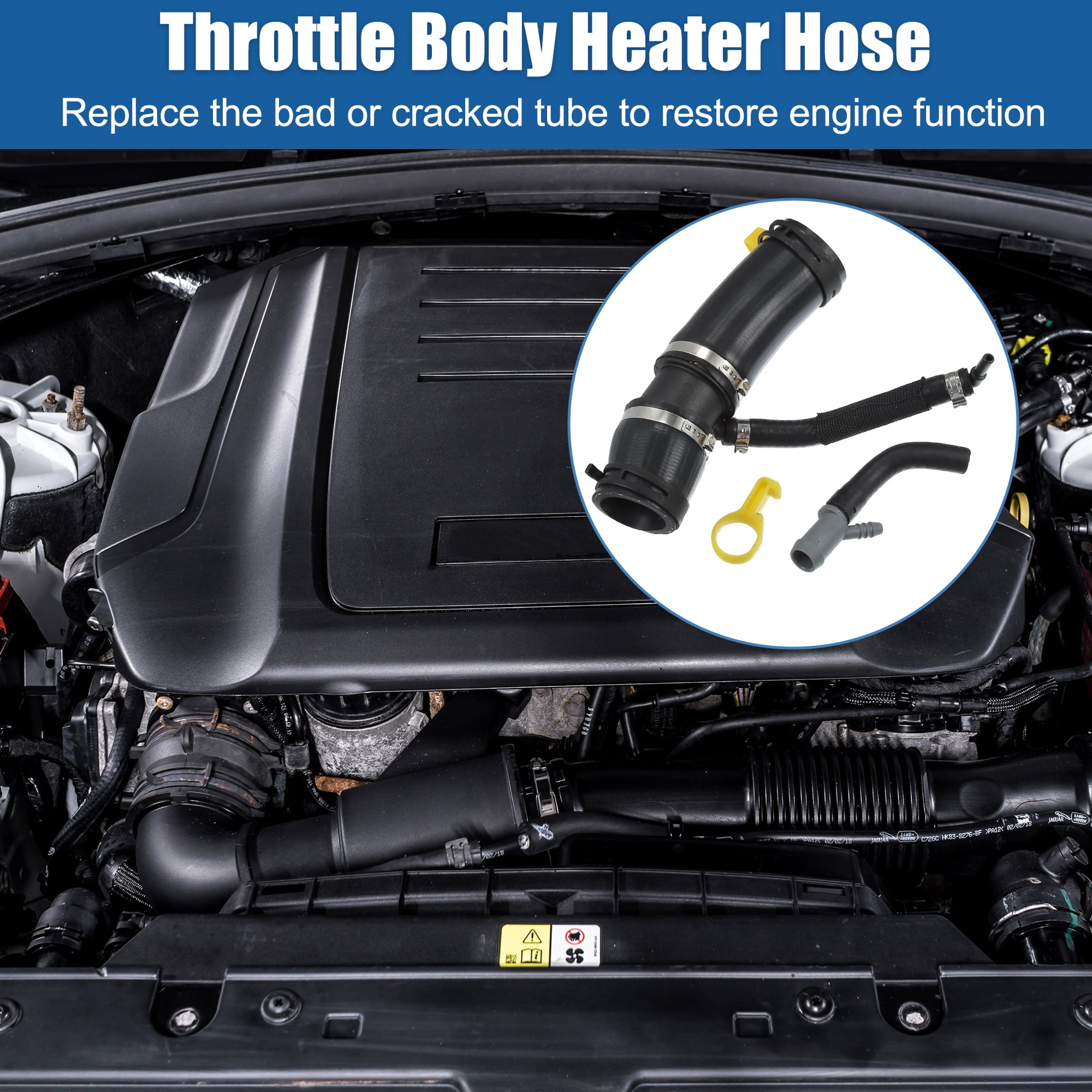Unique Bargains 1 Set Thermostat Tube Throttle Body Heater Outlet Hose NO. LR049990/LR045239 for Land Rover Range Rover