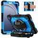 thumbnail image 2 of Funda Resistente a Golpes para Samsung Galaxy Tab A11+, Silicona Anti Caída + Funda Protectora de Capa de PC con Asa Giratoria de 360°, Soporte, Correa para el Hombro, Azul, para Galaxy Tab A11+, 2 of 8