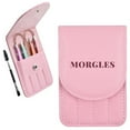 thumbnail image 6 of MORGLES 6Pcs Stainless Steel Tweezers Set for Eyebrow Shaping & Ingrown Hair - Curved Scissors, Brow Brush & Leather Case, Mixed Color, 6 of 6